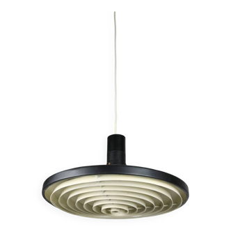 Mid-century industrial danish black pendant lamp, 1960s