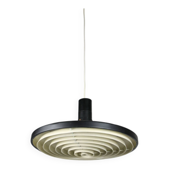 Suspension noire industrielle mid-century, danemark, 1960s