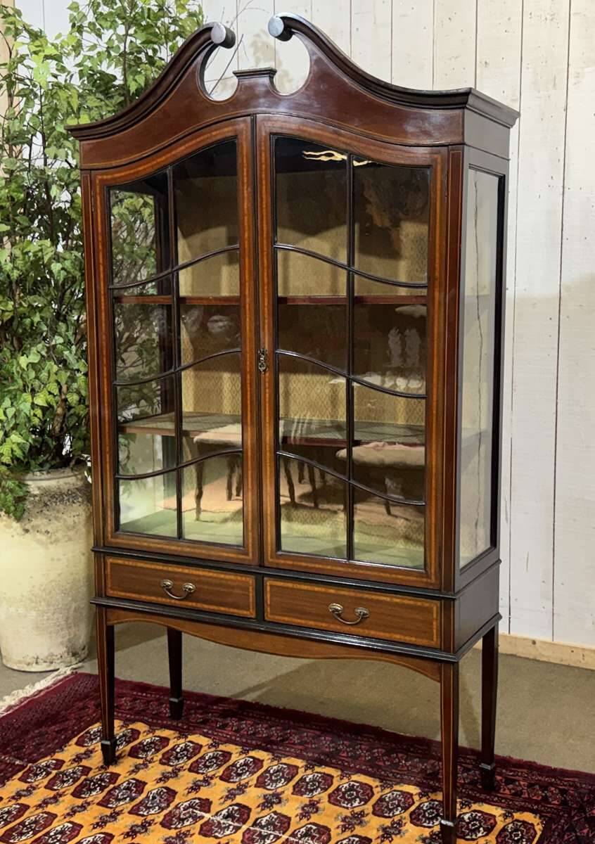 Vitrine anglaise en acajou fin XIXème