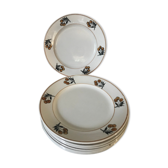 Nine dessert plates Moulin des loups - Hamage