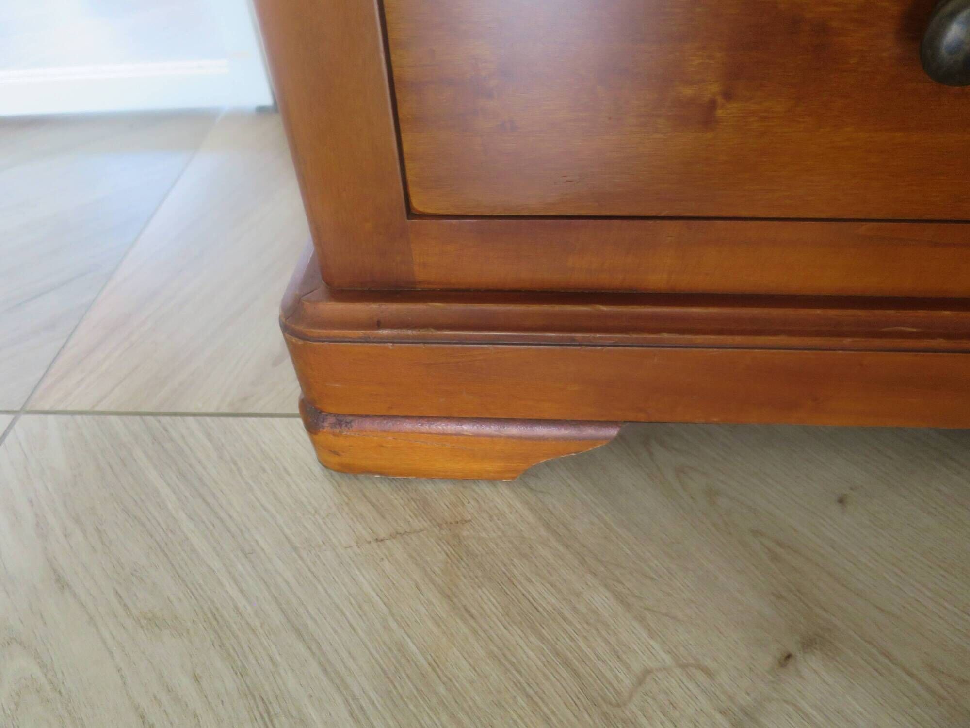 Vintage commode secretary dressing table sliding top 7 drawers cherry wood