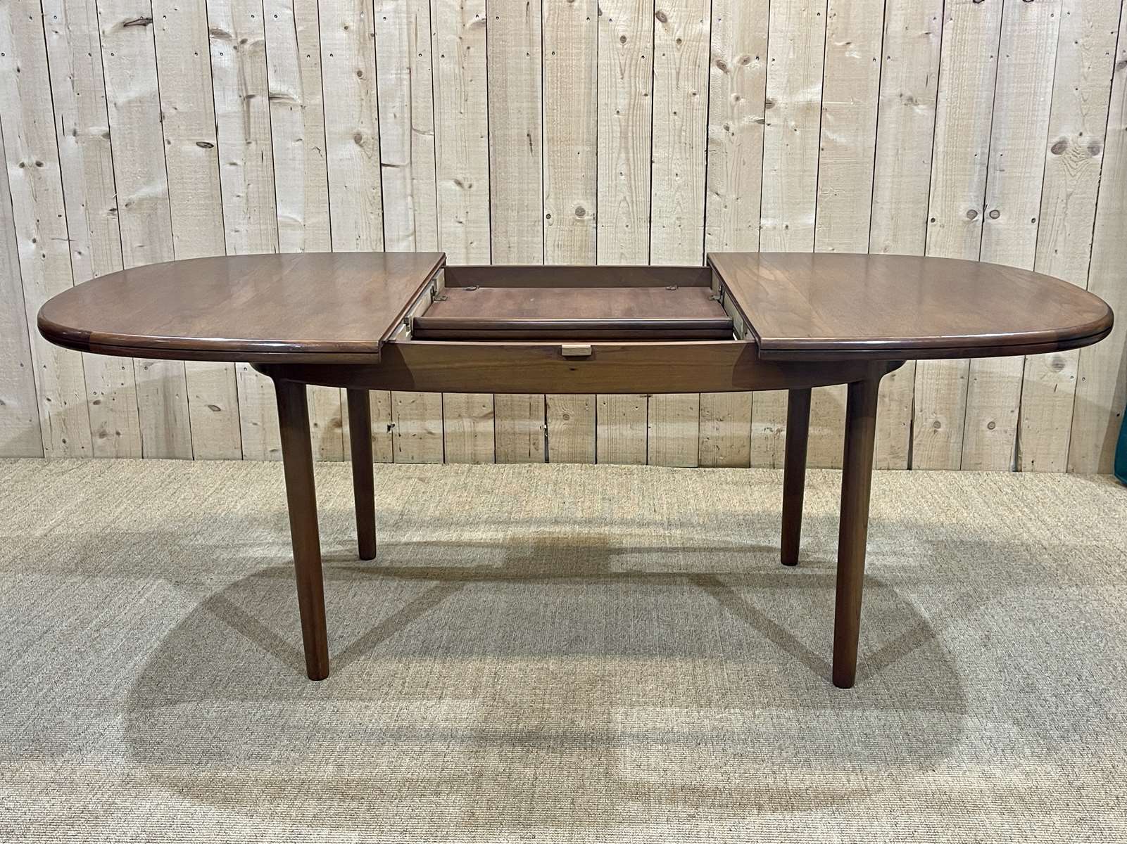 1970s teak table with butterfly extension