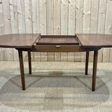 1970s teak table with butterfly extension