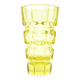 Art Deco vase, yellow crystal, design by J. Hoffmann, Moser, Czechoslovakia, 1930s