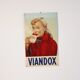 Viandox Pin up 1950s enamelled sheet metal plate