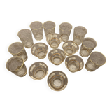 Set of Water Glasses and Champagne Glasses