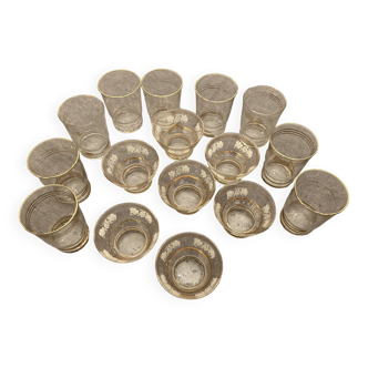 Set of Water Glasses and Champagne Glasses