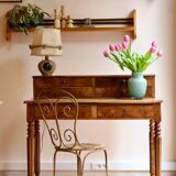 Tiered walnut desk, 19th century (circa 1860)