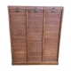 Triple notary filing cabinet in oak 1960