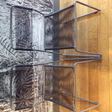 Pair of scoubidou vintage shredded chairs