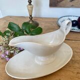 Creil and Montereau porcelain sauce boat
