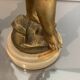 Two bronze statues, Auguste Moreau 'putti' (h25cm) 19th century sculpture