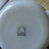 Opaline milk jug cup and saucer set