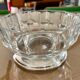 Cut crystal bowl, silver metal base