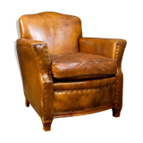 Art Deco club armchair made of Dutch Sheepskin from the 1930s.