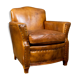 Fauteuil club Art Déco en peau de mouton hollandais des années 1930.