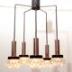 1970s pendant cascade lamp in chrome and glass