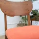 Pair of vintage orange Scandinavian chairs