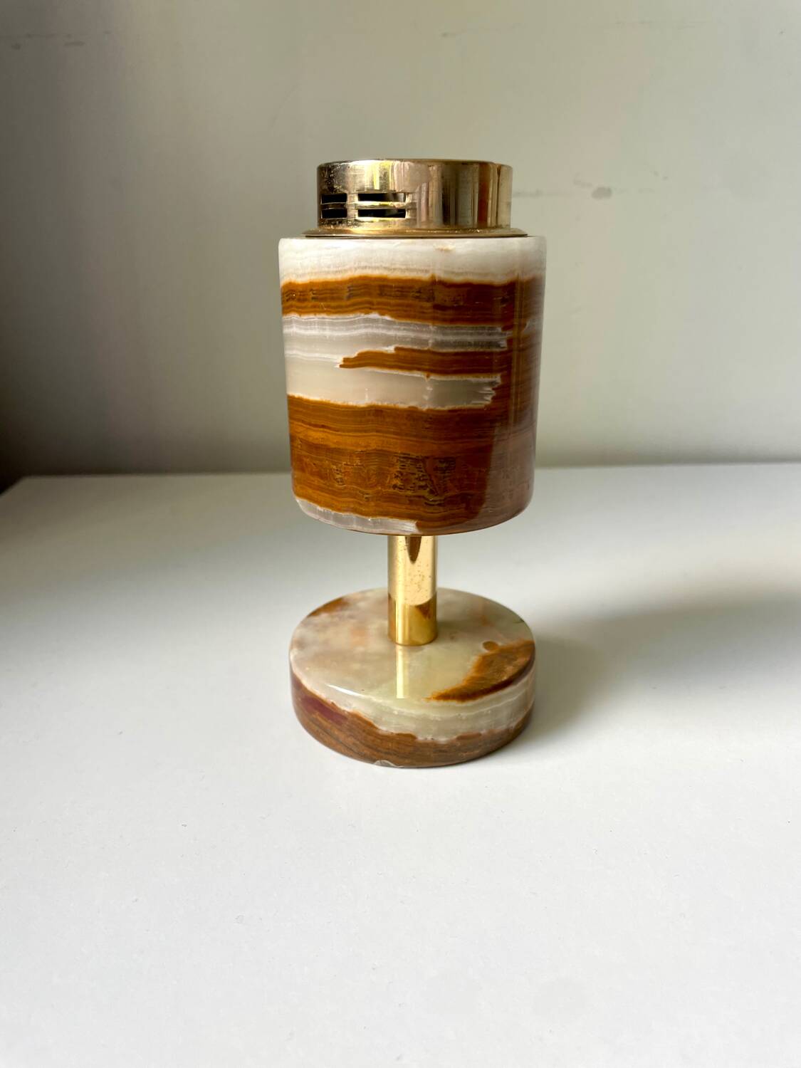 Vintage SAROME Japan Table lighter in Marble Onyx