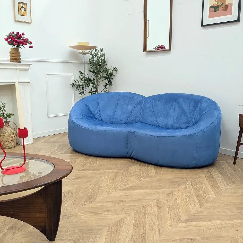 Blue Pumpkin Sofa by Pierre Paulin, 2-seater