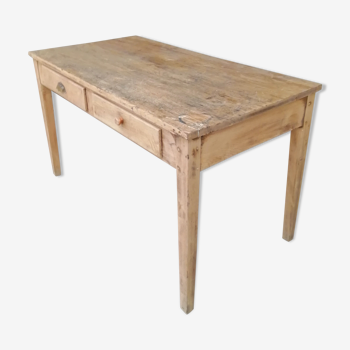 Table de ferme avec 2 tiroirs