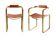 Paire de fauteuils Wanderlust en laiton brun et doré