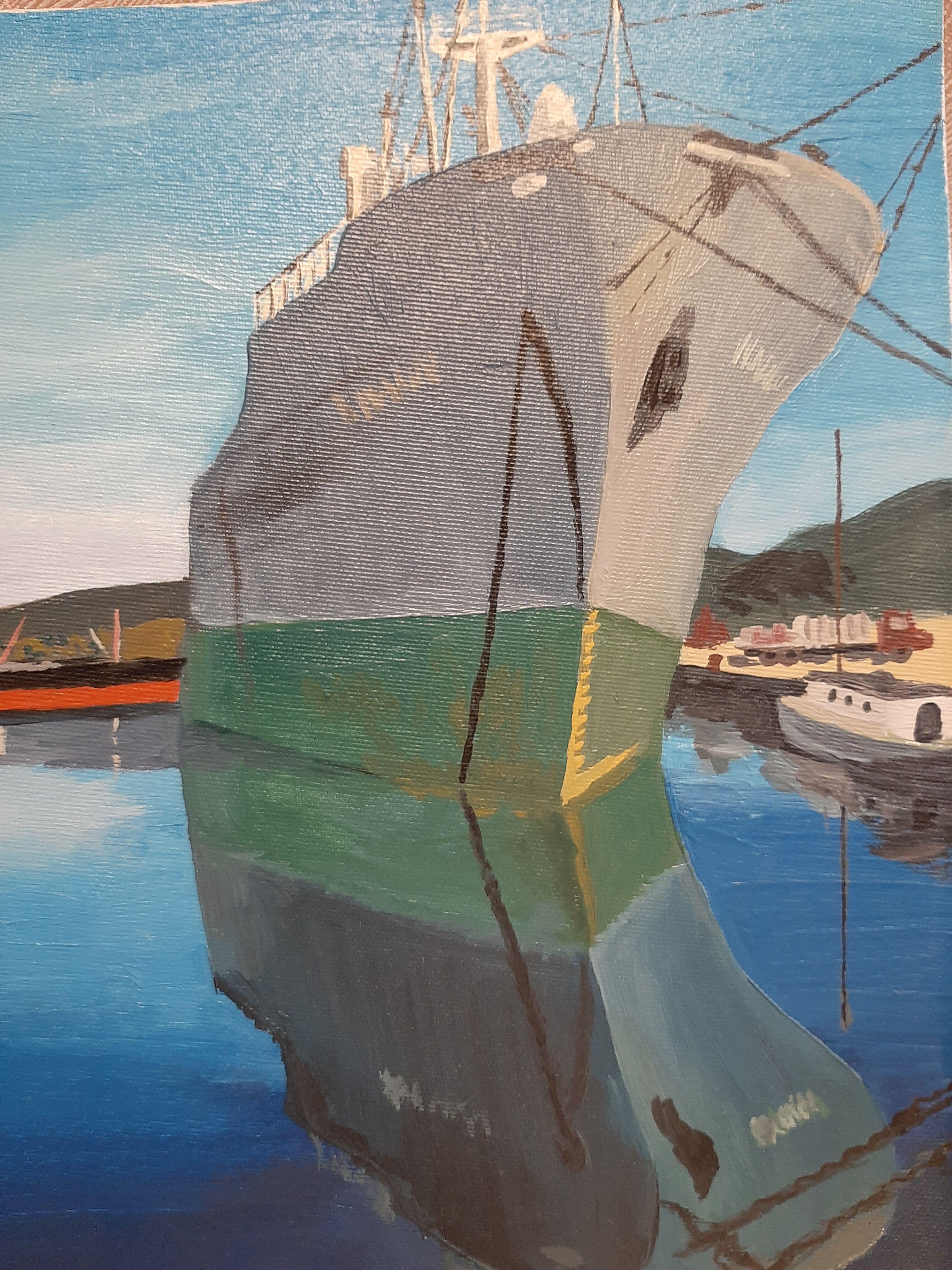 Huile sur toile "nostalgie grecque"