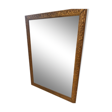Miroir ancien en bois doré