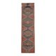 1970s Turkish Oushak Handmade Wool Cotton Orange Runner Rug 102x381