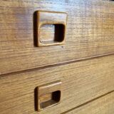 Large Danish vintage row in blond teak from the 60s