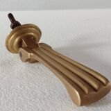 Antique Edwardian Fluted Brass Front Door Knocker | Old Vintage Door Knocke