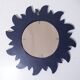 Miroir soleil bleu en bois sculpté vintage