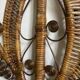 Vintage peacock rattan headboard (150cm)