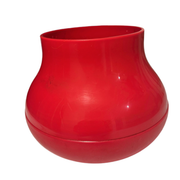 Red plastic vase height