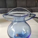Bohemia Selection ball vase in handmade crystalline. Cobalt blue.