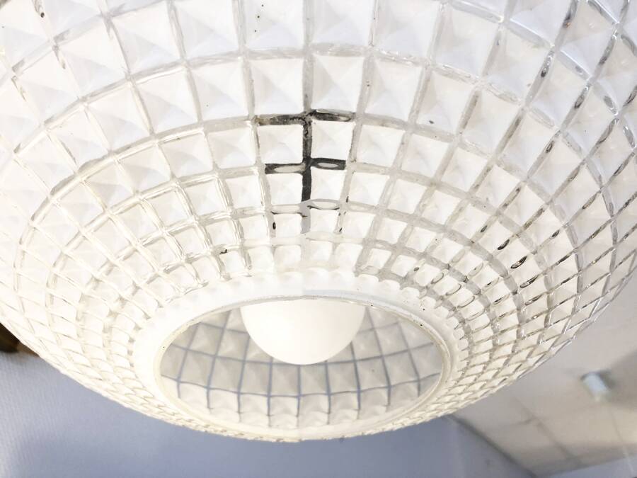 Faceted opaline pendant, circa 1960