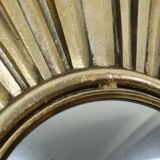 Golden Sun Mirror Sunburst Butler Convex Mirror 37cm