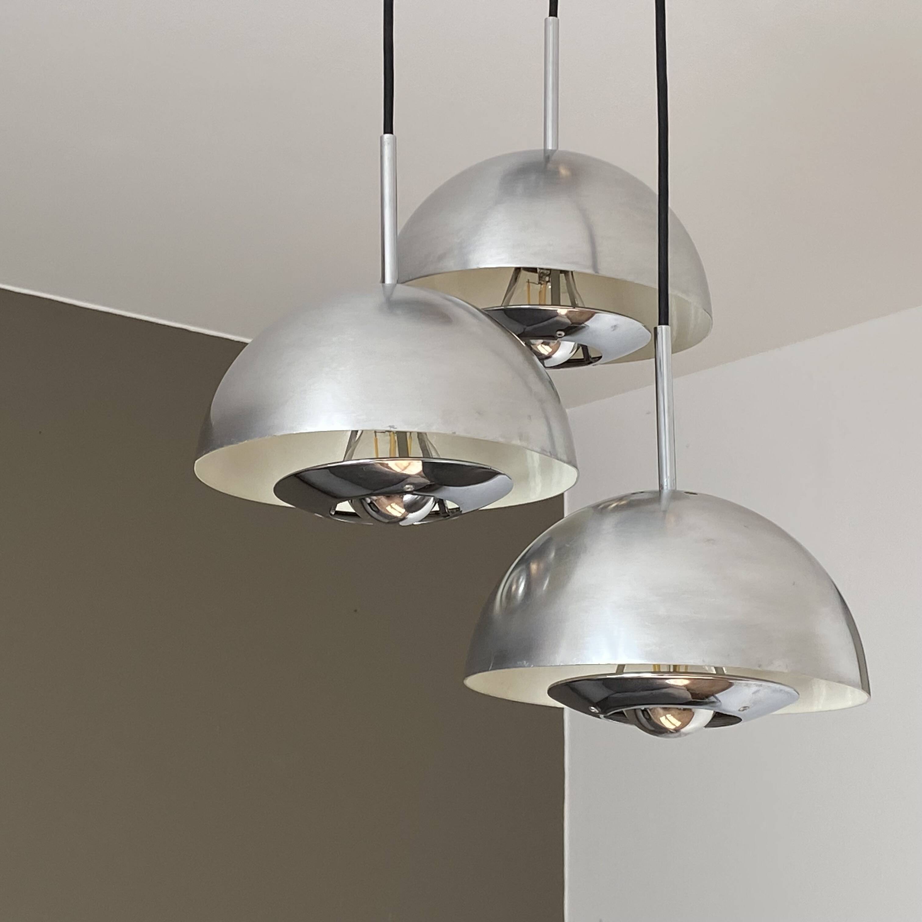 Jean GANDELIN waterfall pendant light. 1970. Space age.