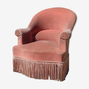 Fauteuil crapaud rose