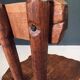 Rustic Alpine Hand-Carved Oak Chair, France, 1920s