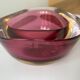 Purple and yellow Murano glass empty pocket