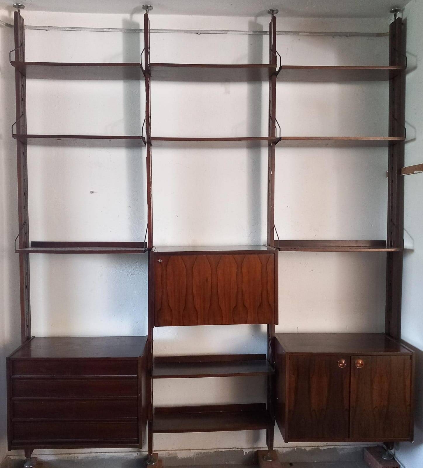 Italian Wall Bookcase by Industria Mobili Barovero – Selex Series, 60s