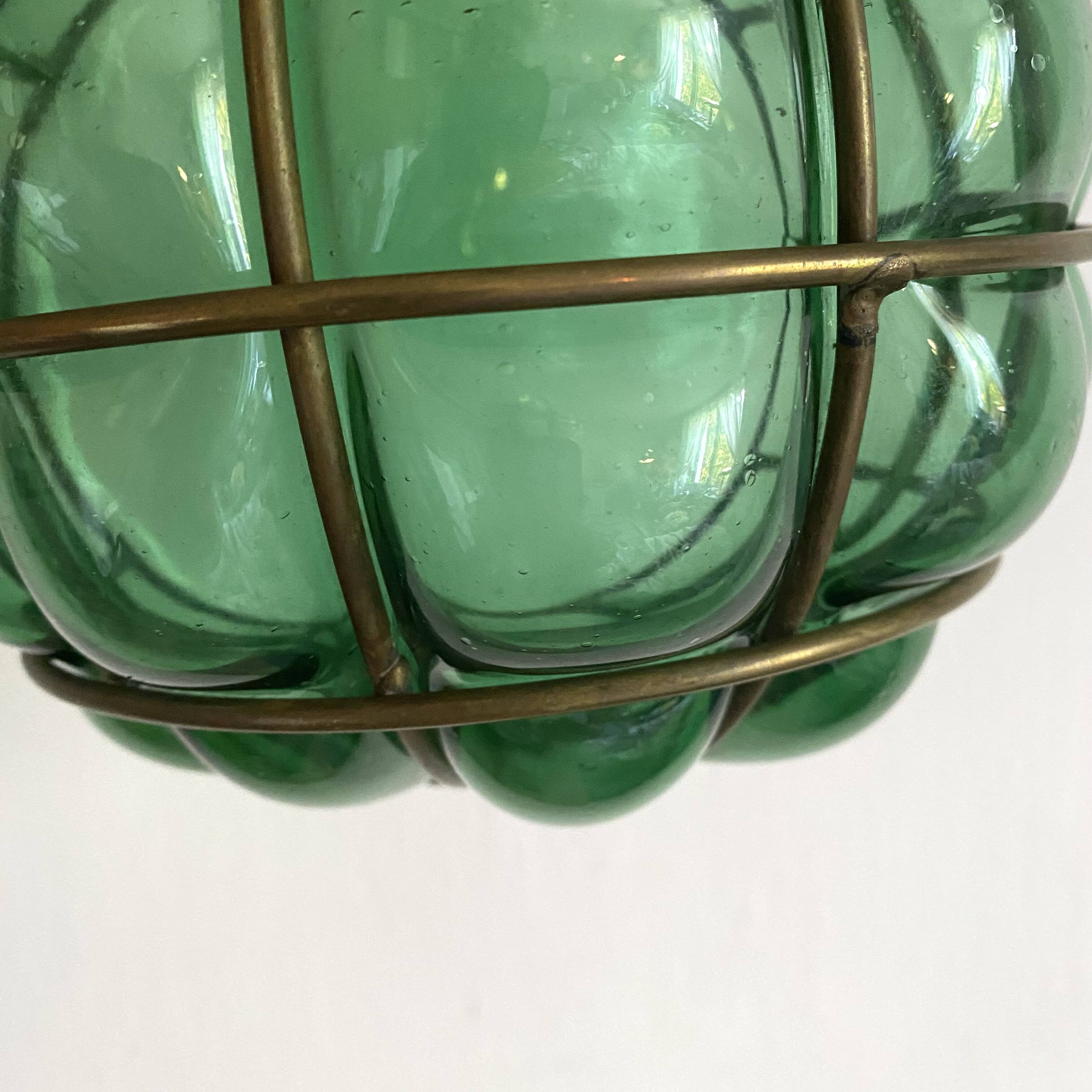 Marine lantern wall lamp in blown glass