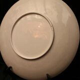 Important earthenware dish Creil Montereau forest Fontainebleau signed Gauthier 1886