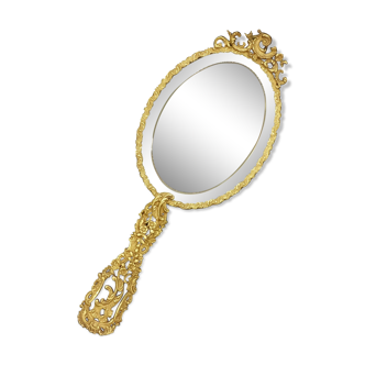 Miroir style rocaille rococo du XIXe 25x10cm