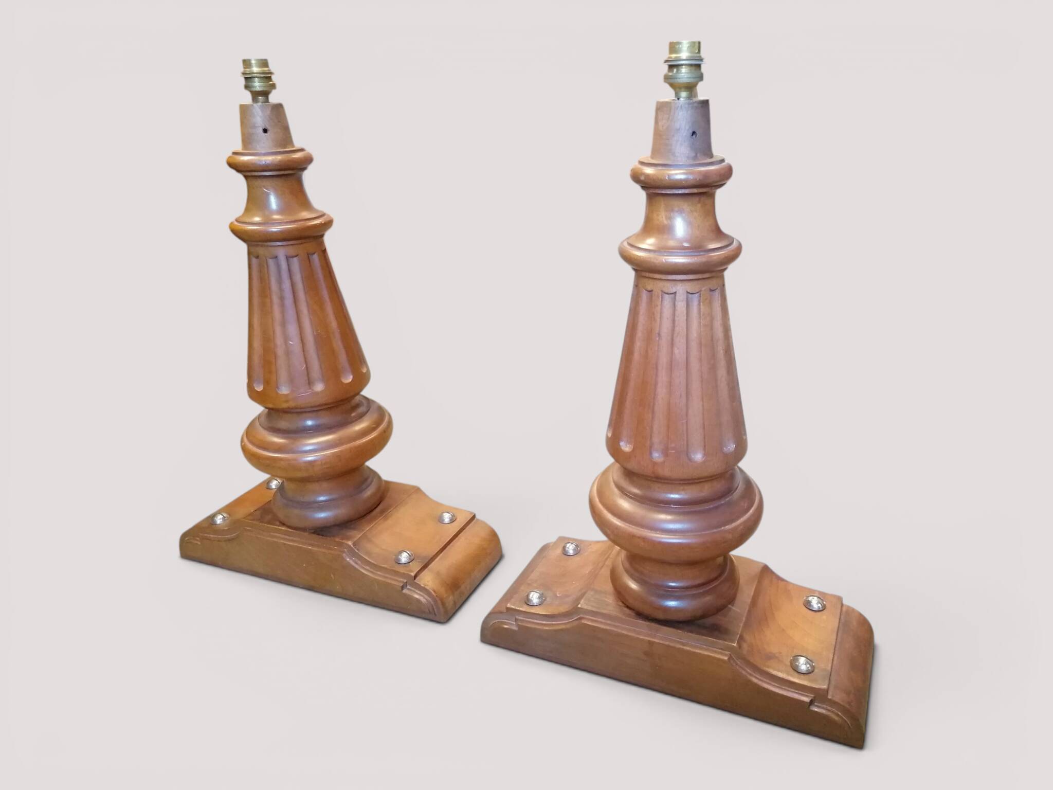 Set of 3 lamp bases in piano feet - Louis XVI style