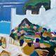 Huile sur toile paysage grecque