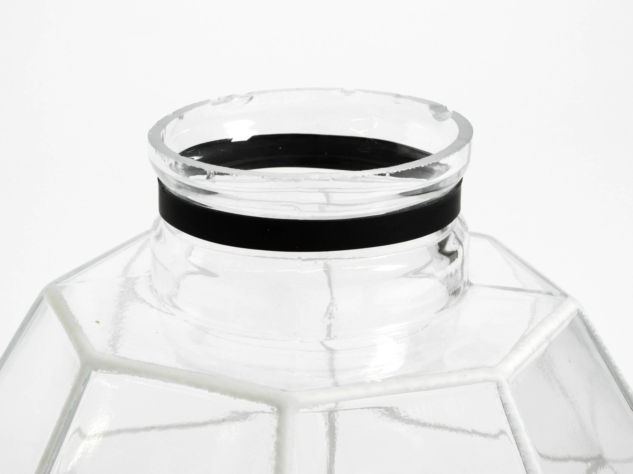 Beautiful 1970s Limburg glass ceiling lamp in octagon shape