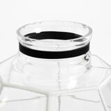 Beautiful 1970s Limburg glass ceiling lamp in octagon shape