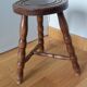 Turned wooden stool